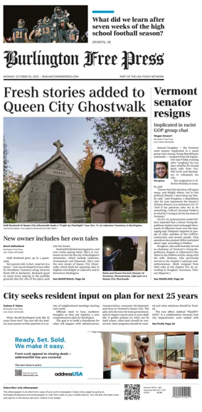 Cover of Burlington Free Press