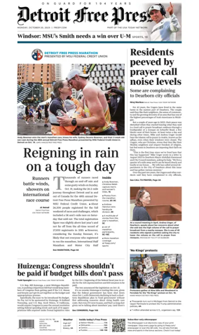 Cover of Detroit Free Press