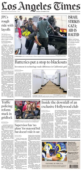 Cover of Los Angeles Times