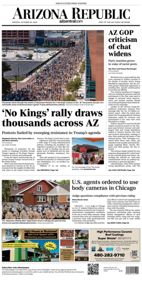 Cover of The Arizona Republic