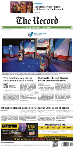 Cover of The Bergen Record