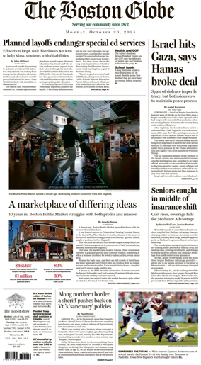 Cover of The Boston Globe