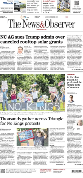 Cover of The News & Observer