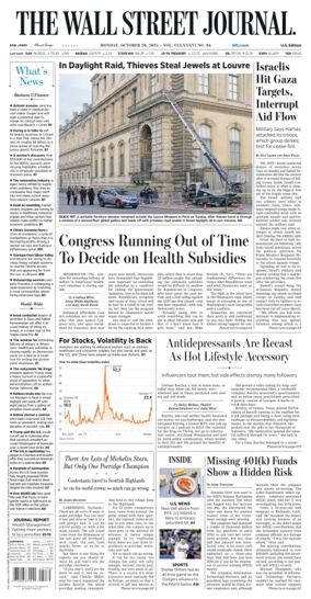 Cover of The Wall Street Journal