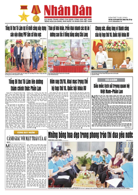 Cover of Nhan Dan newspaper