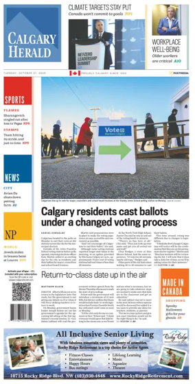 Cover of Calgary Herald