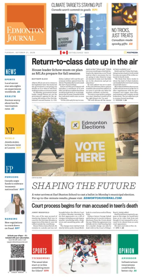 Cover of Edmonton Journal