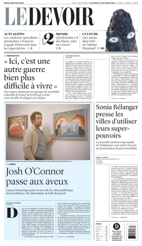 Cover of Le Devoir