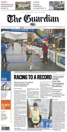 Cover of The Guardian (Charlottetown)