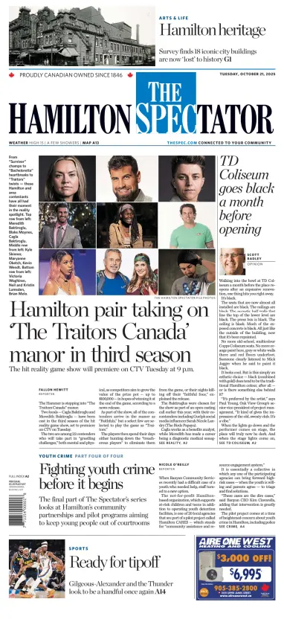 Cover of The Hamilton Spectator