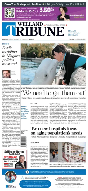 Cover of The Welland Tribune