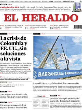 Cover of El Heraldo (Colombia)