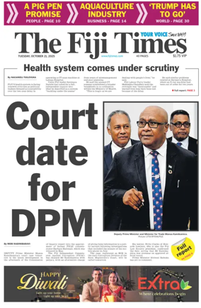 Cover of The Fiji Times