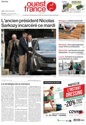 Cover of Ouest France (Vannes)