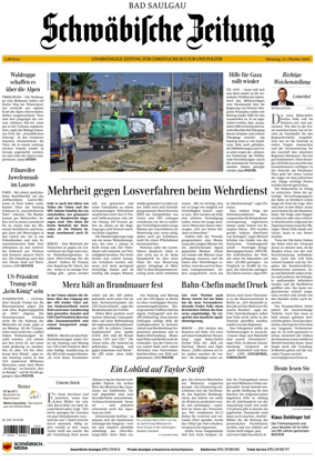 Cover of Schwaebische Zeitung (Bad Saulgau)