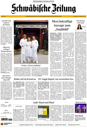 Cover of Schwaebische Zeitung (Friedrichshafen)