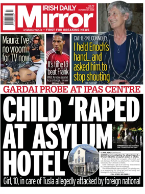 Cover of Irish Daily Mirror