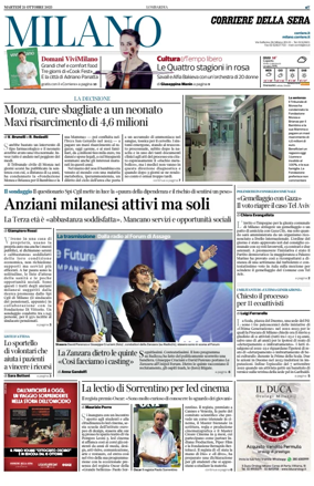Cover of Corriere della Sera (Milano)