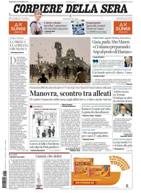 Cover of Corriere della Sera 