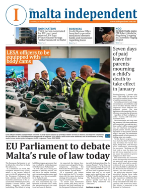 Cover of Malta Independent