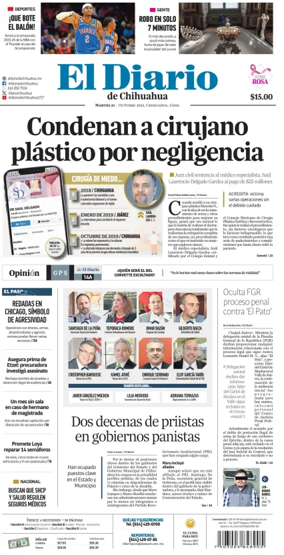 Cover of El Diario de Chihuahua