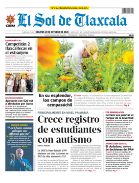 Cover of El Sol de Tlaxcala