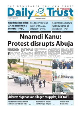Cover of Daily Trust