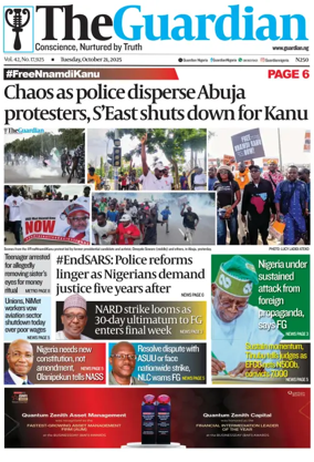 Cover of The Guardian Nigeria