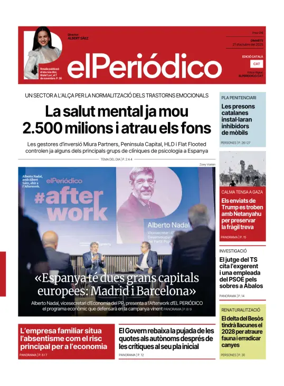 Cover of El Periódico de Catalunya (Català)