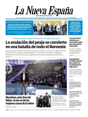 Cover of La Nueva España (Oviedo)