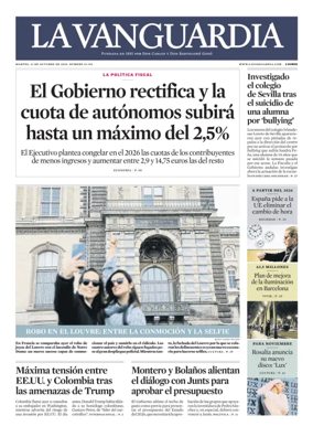 Cover of La Vanguardia