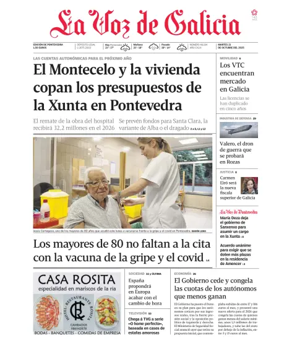 Cover of La Voz de Galicia (Pontevedra)