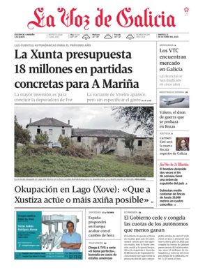 Cover of La Voz de Galicia (Viveiro)