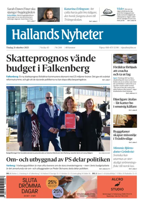 Cover of Hallands Nyheter