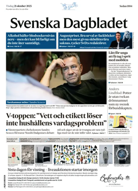 Cover of Svenska Dagbladet