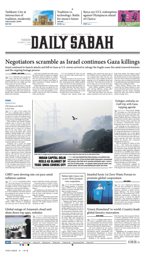 Cover of Daily Sabah (Turkey)