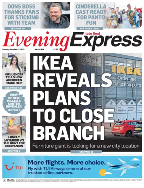 Cover of Evening Express (Extra Edition)