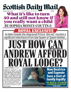 Cover of Scottish Daily Mail