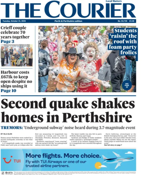 Cover of The Courier & Advertiser (Perth and Perthshire Edition)