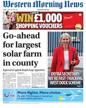 Cover of Western Morning News