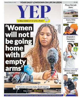 Cover of Yorkshire Evening Post