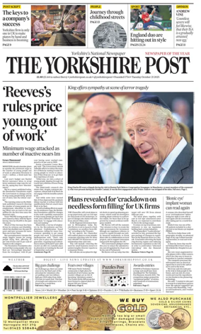 Cover of Yorkshire Post
