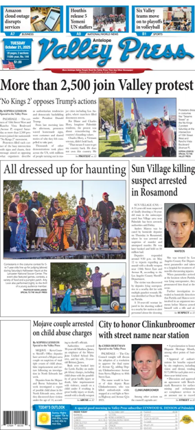 Cover of Antelope Valley Press
