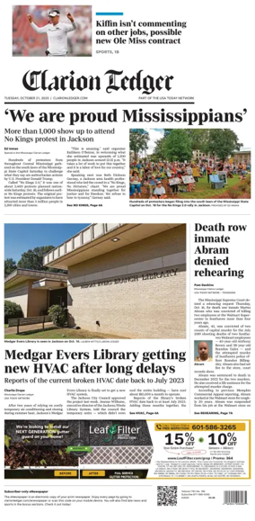 Cover of Clarion Ledger