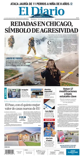 Cover of El Diario de El Paso