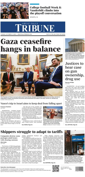 Cover of Great Falls Tribune