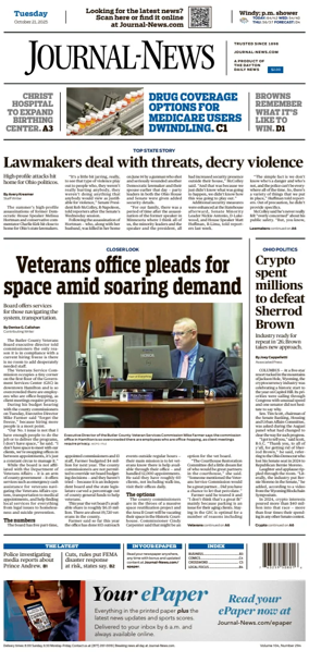 Cover of Hamilton Journal News