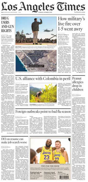 Cover of Los Angeles Times