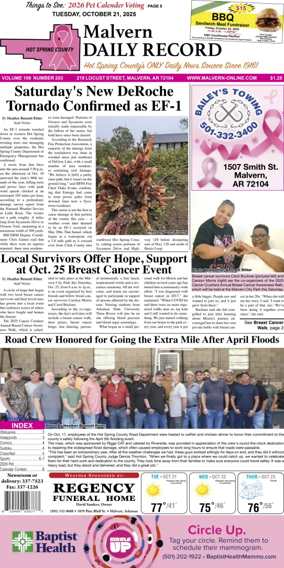 Cover of Malvern Daily Record