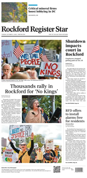 Cover of Rockford Register Star